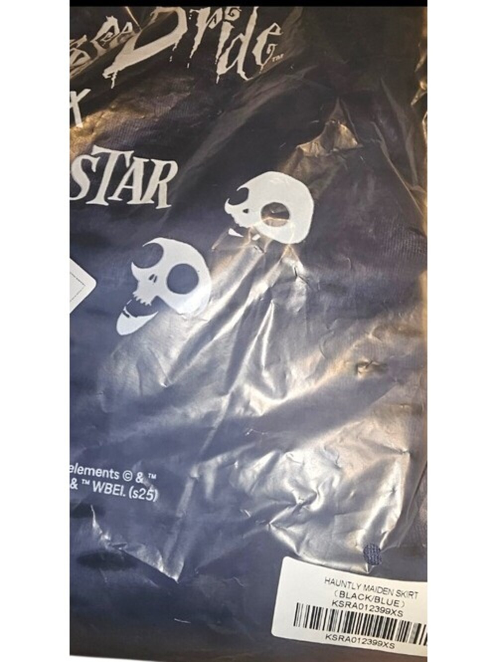 Killstar x Corpse Bride Hauntly Maiden Skirt Black Blue Women's Size XS NEW - Picture 7 of 7